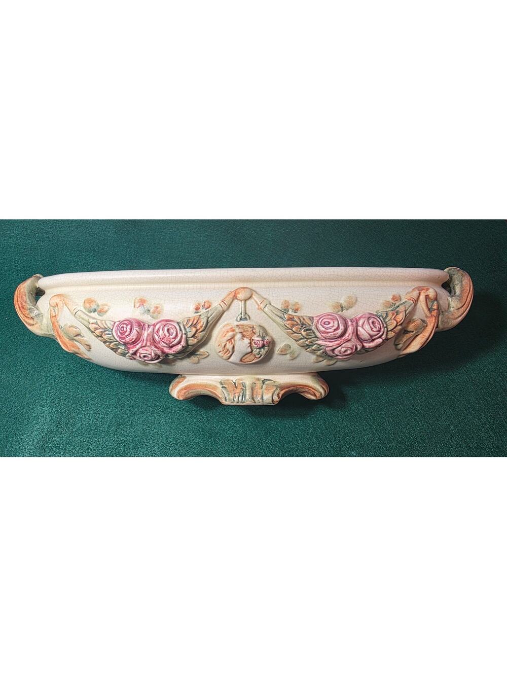 Vintage Weller Roma Rose Oblong Planter